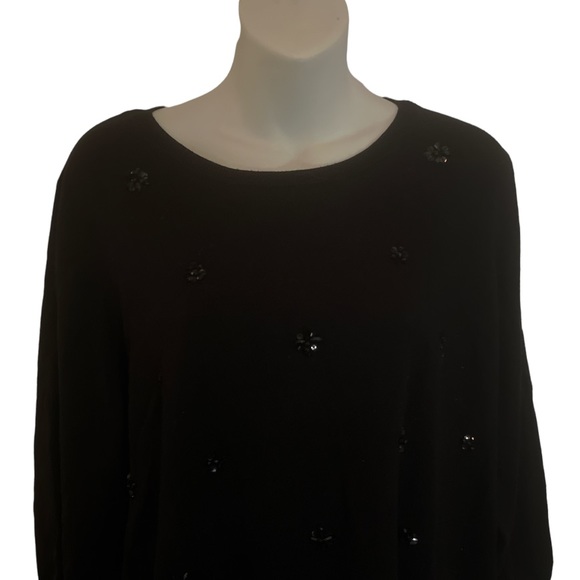 Ruby Rd. sweater Black with embellishments. Size 1X - Picture 5 of 15